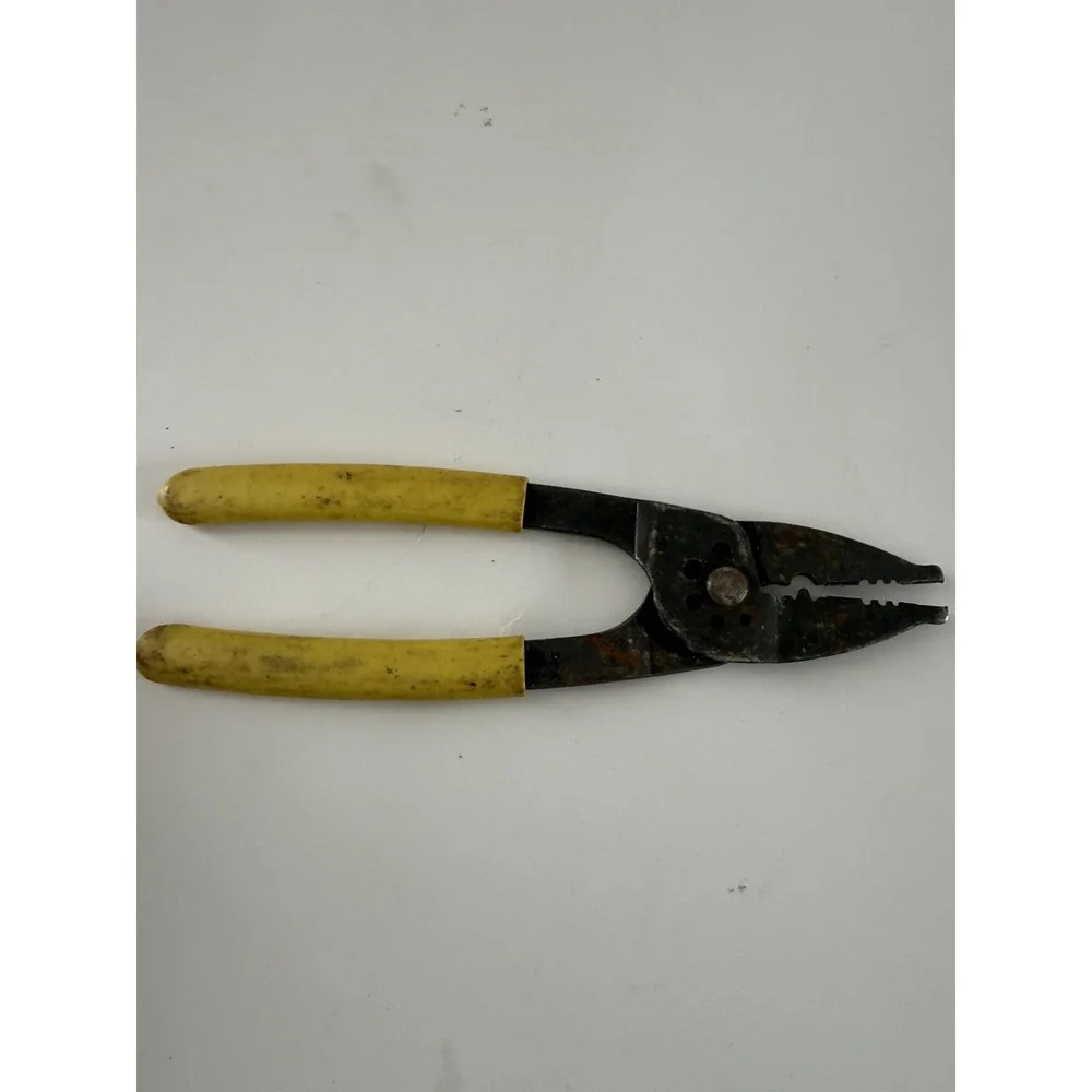 Vintage Stanley 84-203 Electrician Tool Wire Stripper, Cutter, Crimper